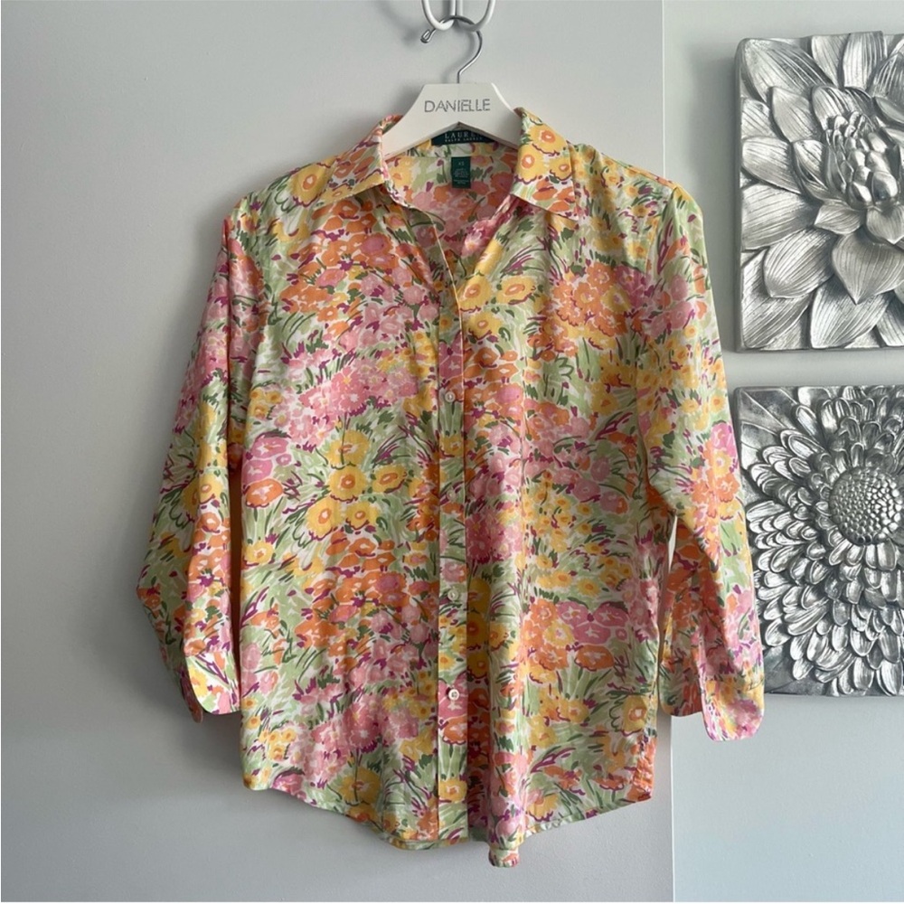 LAUREN RALPH LAUREN Floral Button Down Shirt